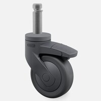 thumb-SYTP zwart afdekkap wiel 75mm stift 10mm (30) met rem-1