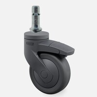 thumb-SYTP zwart afdekkap wiel 75mmstift 11mm (30) met rem-1