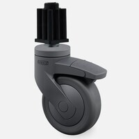 thumb-SYTP zwart afdekkap wiel 75mm plug vierkant 26mm met rem-1