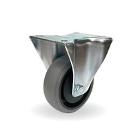 Livellö bokwiel elastisch rubber 80 2KO plaat