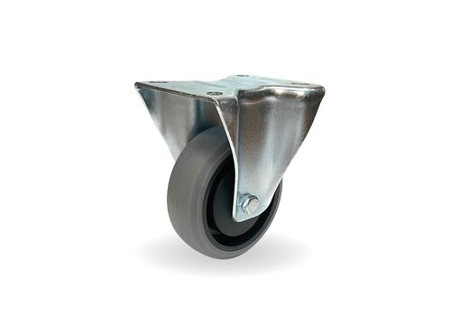 Livellö bokwiel elastisch rubber 80 2KO plaat  Livellö bokwiel elastisch rubber 80 2KO plaat