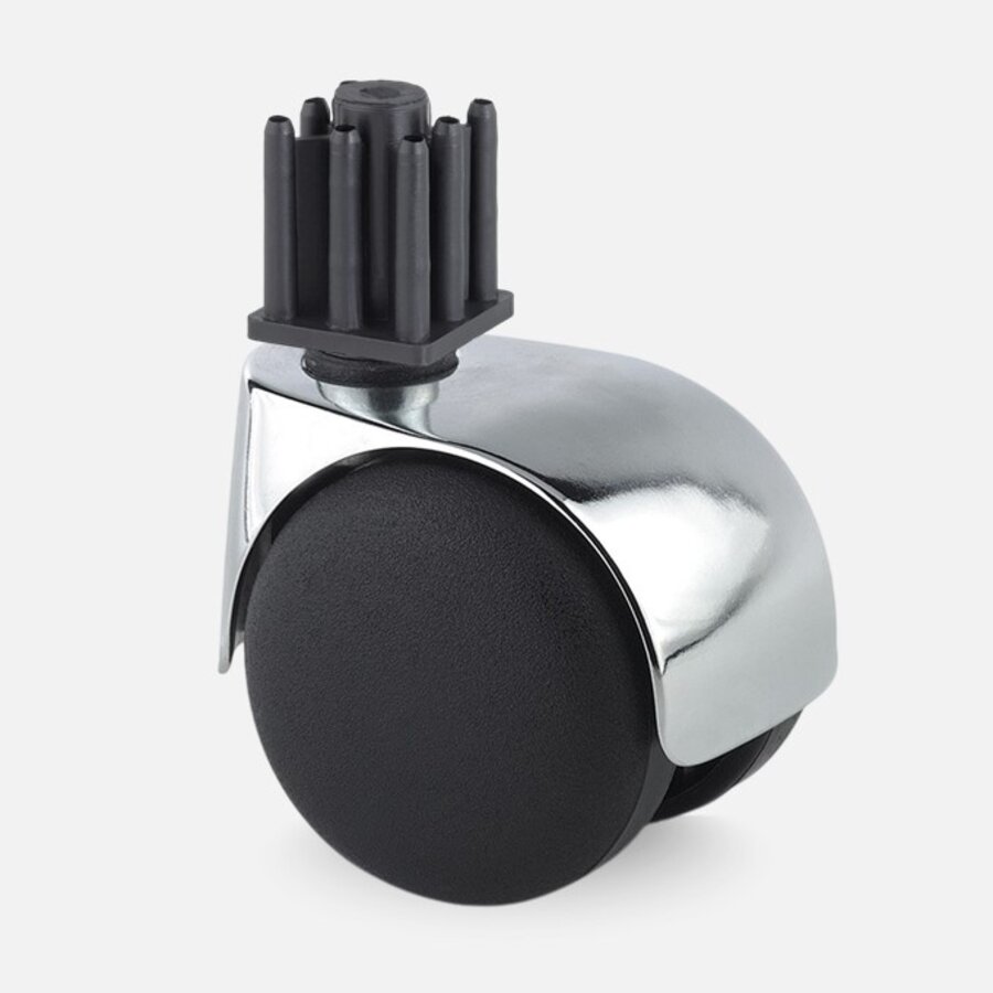 PP luxe wiel chrome metaal plug vierkant 21mm-1