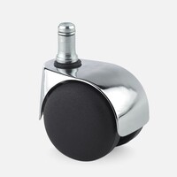 thumb-PP luxe wiel chrome metaal stift 10mm-1