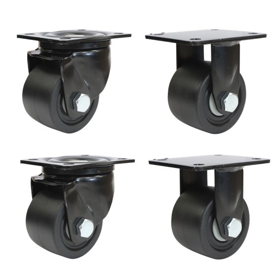 Set zwenkwielen – Polyurethaan 125mm, 1,5 ton