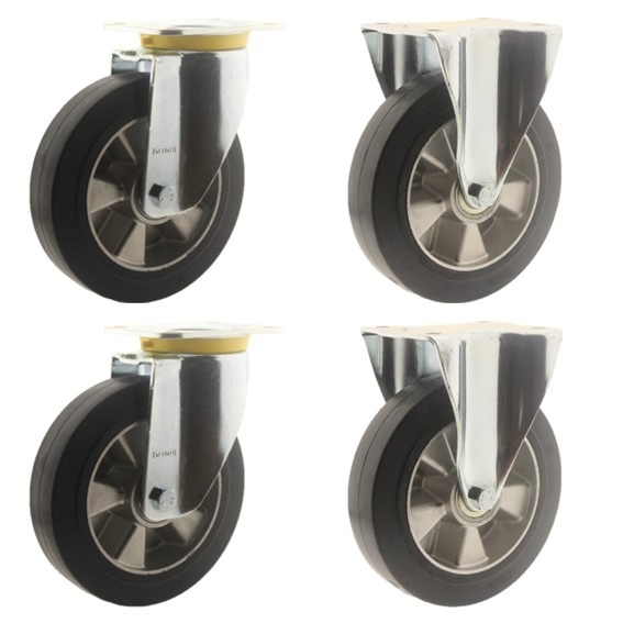 Set zwenkwielen – Polyurethaan 125mm, 1,5 ton