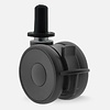 PAPU LOW wiel 65mm plug rond kunststof 13mm met rem