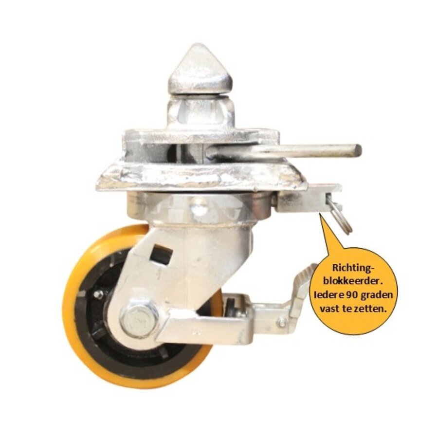 Set van 4 stuks zeecontainer wiel 5400 kg met ISO twistlock-2