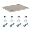 Lasschetsplaat staal met M10x25 bevestigingsset
