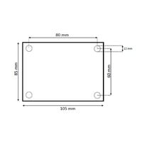 thumb-EdelRader bokwiel grijs rubber 80mm 2KA plaatbevestiging-2