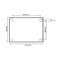 thumb-EdelRader bokwiel grijs rubber 80mm 2KO plaatbevestiging-2