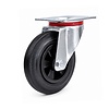 EdelRader zwenkwiel rubber 160mm 2KO plaat