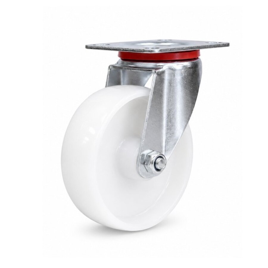 EdelRader zwenkwiel nylon 100mm 2NO plaat-1