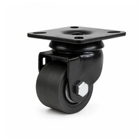 Zwenkwiel 50mm 5PO zwart zwaarlast plaatbevestiging