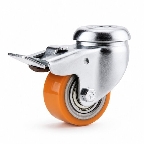 FARO zwenkwiel 50mm verzinkt 3PU boutgat met rem 