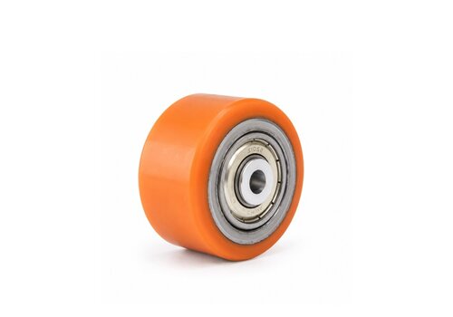 PU wiel 50mm 3LPU kogellager asgat 10mm 