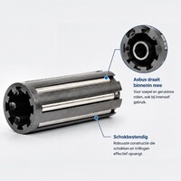 thumb-Zwenkwiel rubber 80 3KO M10x15mm met rem-2