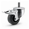 Zwenkwiel rubber 80 3KO M12x52mm met rem