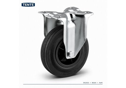 TENTE Bokwiel rubber 80 3KO plaat 