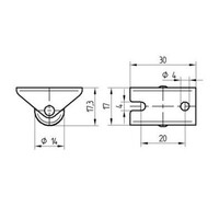 thumb-TENTE bokwiel 14mm 1PP plaat-2