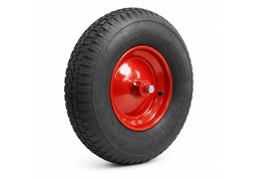 STAX kruiwagenwiel luchtband blokprofiel met as 130mm 