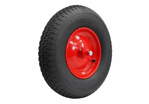 STAX kruiwagenwiel luchtband blokprofiel met as 150mm 