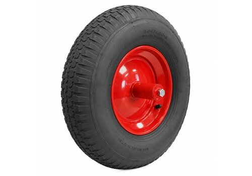 STAX kruiwagenwiel luchtband blokprofiel met as 200mm 