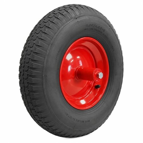 STAX kruiwagenwiel luchtband blokprofiel met as 200mm 