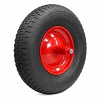 thumb-STAX kruiwagenwiel luchtband blokprofiel met as 250mm-1