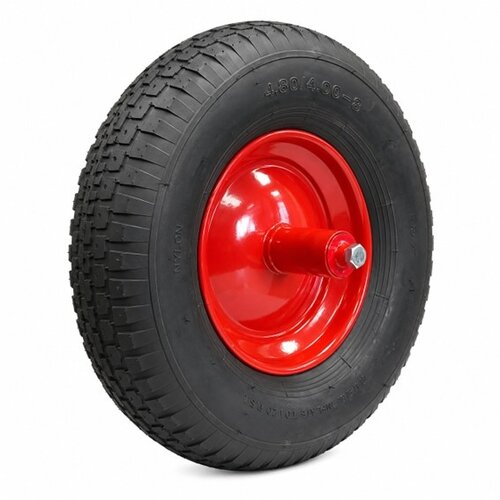 STAX kruiwagenwiel luchtband blokprofiel met as 250mm 