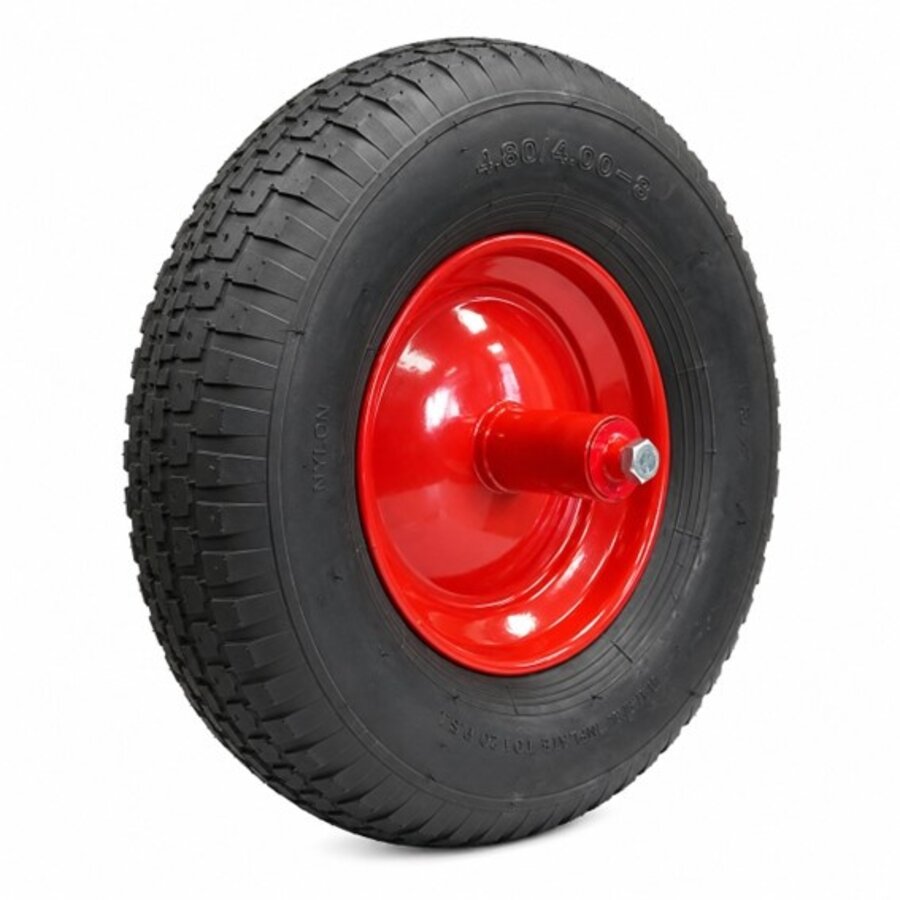 STAX kruiwagenwiel luchtband blokprofiel met as 250mm-1