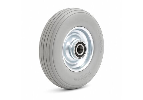 TENTE PU band 200mm metaal grijs asgat 20mm 
