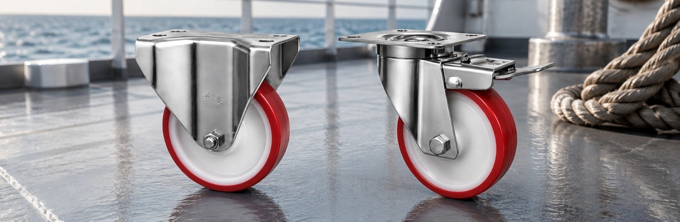 RVS 316 zwenkwielen voor offshore en maritieme toepassingen