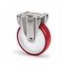 Livellö bokwiel RVS 80 nylon NOC rood plaatbevestiging