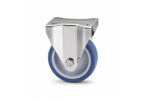 Livellö bokwiel RVS 80 nylon NOC blauw plaatbevestiging 