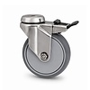 EdelRader zwenkwiel RVS 125 7TPKO boutgat met rem