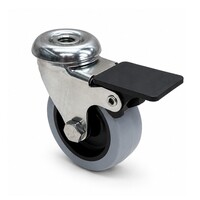 HILLER C20 RVS zwenkwiel 50mm boutgat met rem