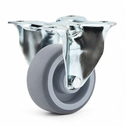 Bokwiel nylon 3NOP 80mm plaatbevestiging 