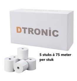 DTRONIC Kassabonrollen 80mm | DTRONIC - ST58 | 5 stuks á 75m