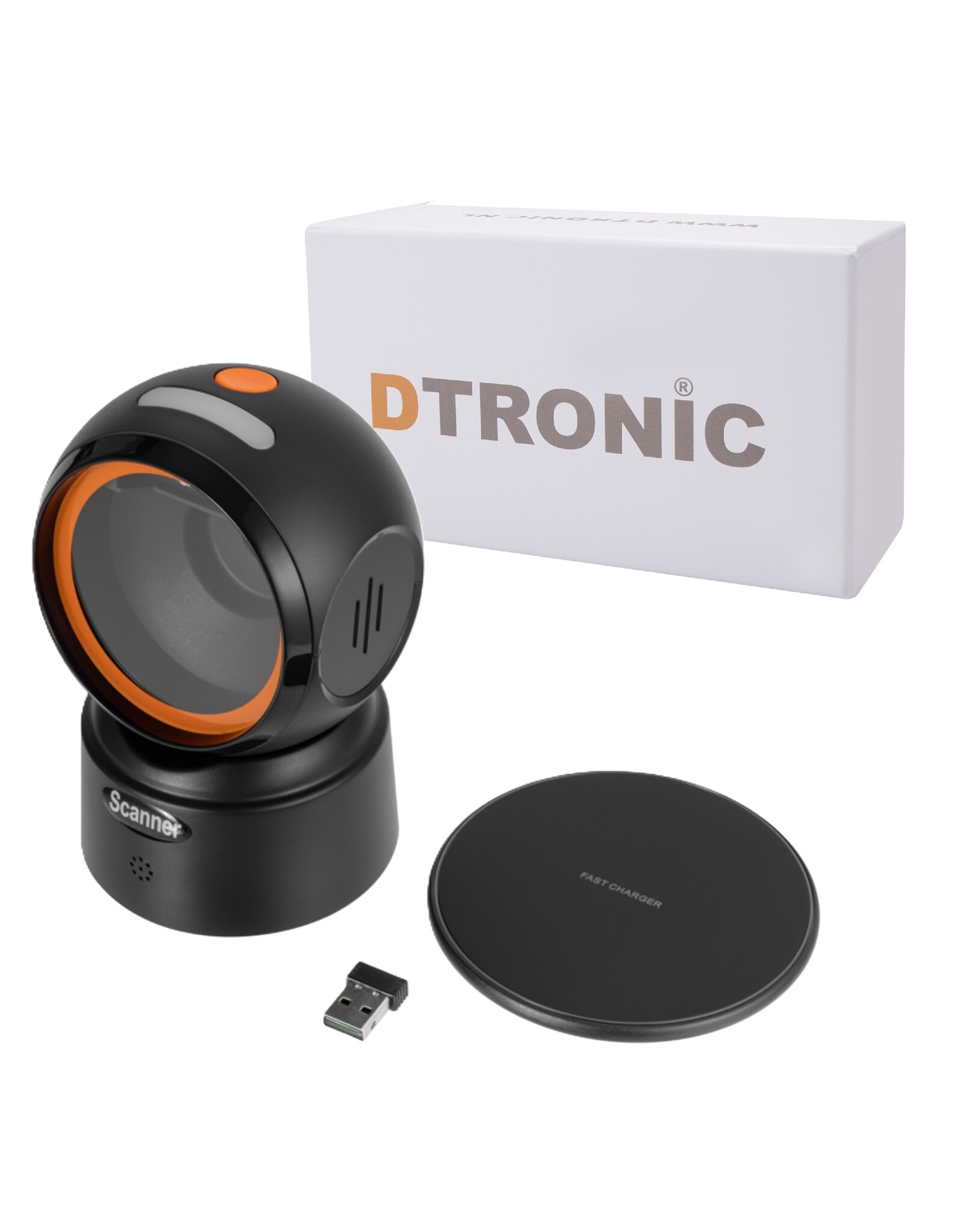 DTRONIC DTRONIC DT3156 Draadloze 2D Barcode Scanner – Desktop – QR & 1D – Handsfree – Plug & Play