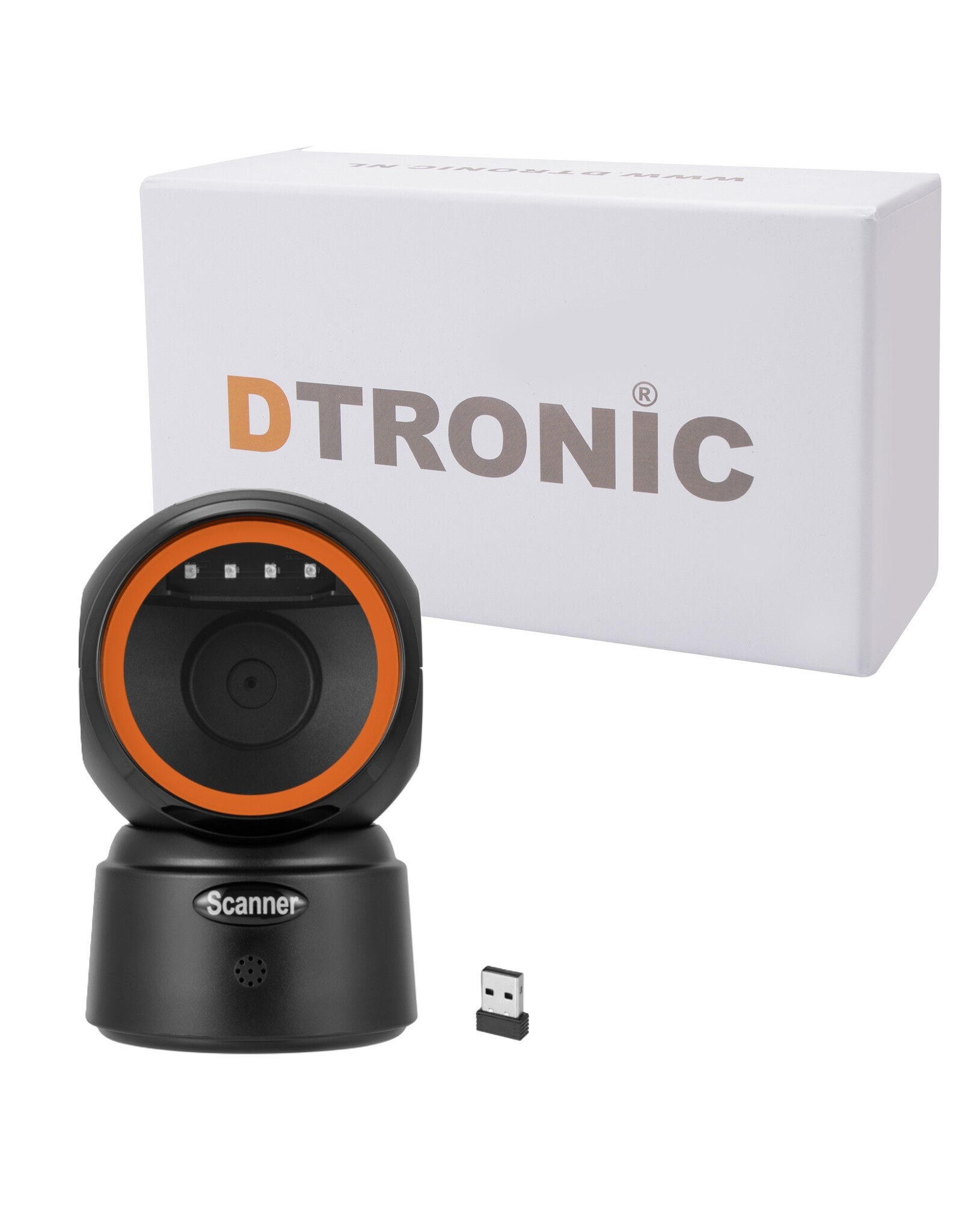 DTRONIC DTRONIC DT3156 Draadloze 2D Barcode Scanner – Desktop – QR & 1D – Handsfree – Plug & Play