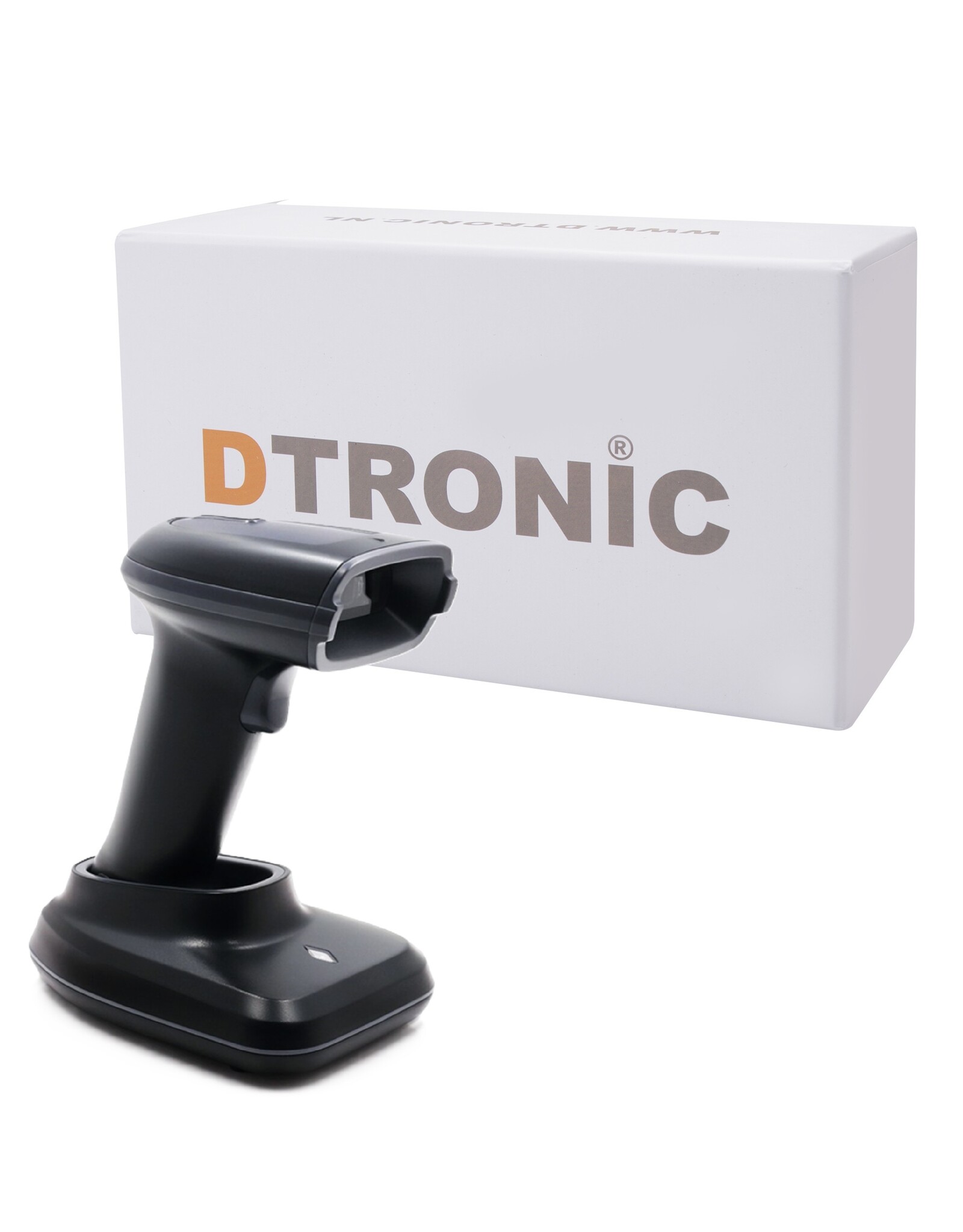DTRONIC DTRONIC – DT3423 Draadloze Barcode Scanner – Bluetooth & 2.4G – Met Oplaadstandaard – QR & 2D Scanner – Plug & Play