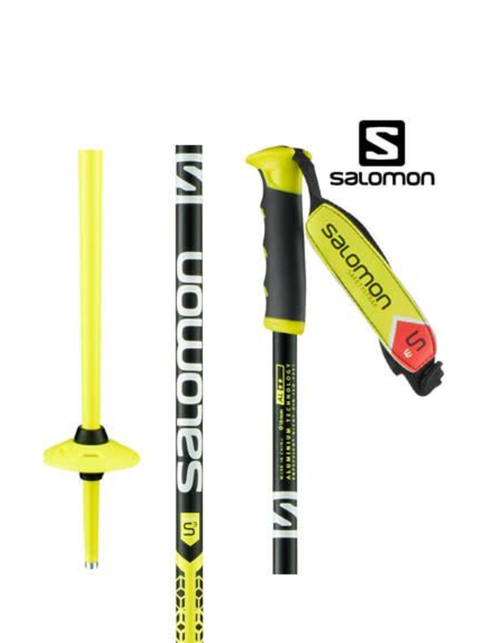 SALOMON SKISTOKKEN SALOMON Arctic S3 Yellow/Black 110cm