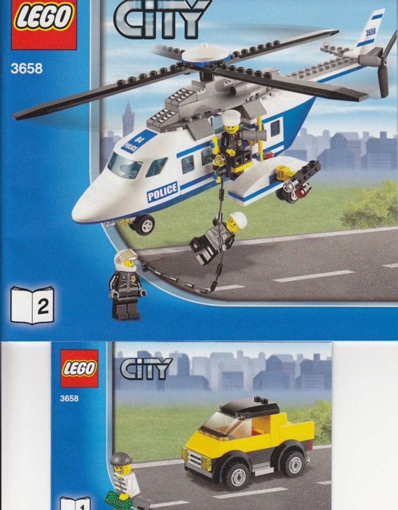 LEGO LEGO 3658 Politie helicopter + Auto  CITY