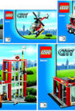 LEGO LEGO 60004 Brandweer kazerne + 2 auto's + helicopter CITY