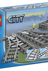 LEGO LEGO 7895 2 wissels + 4 bochten Rails CITY