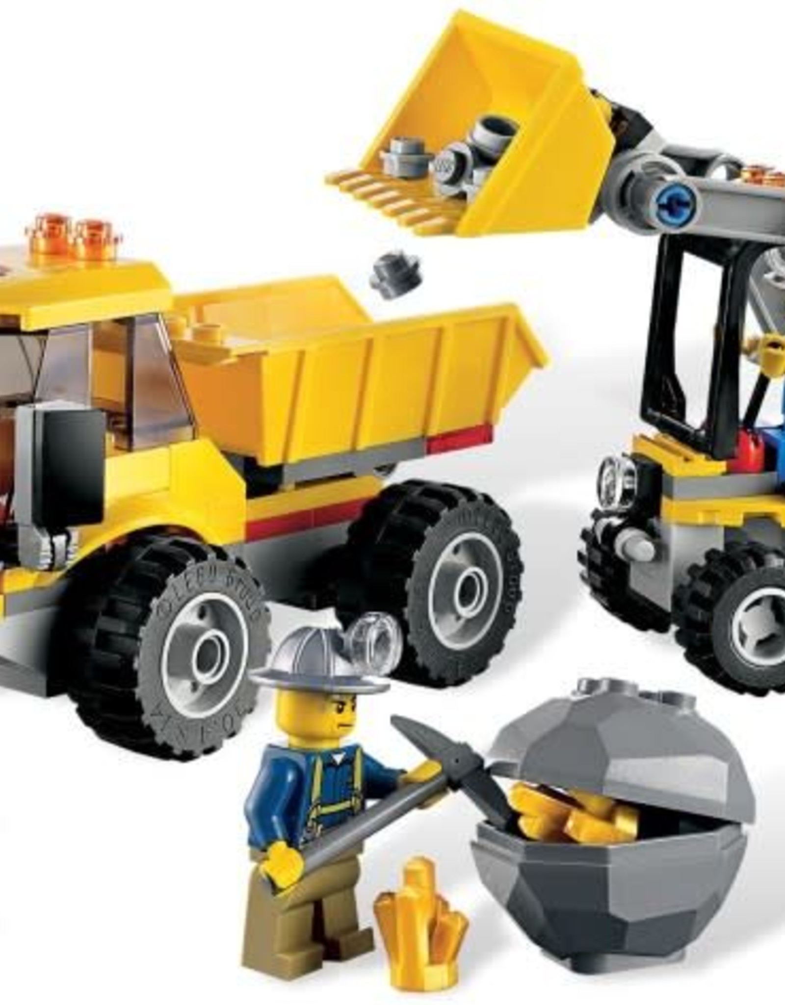 LEGO LEGO 4201 Mijnwerkers kiepwagen + Graafmachine geel CITY