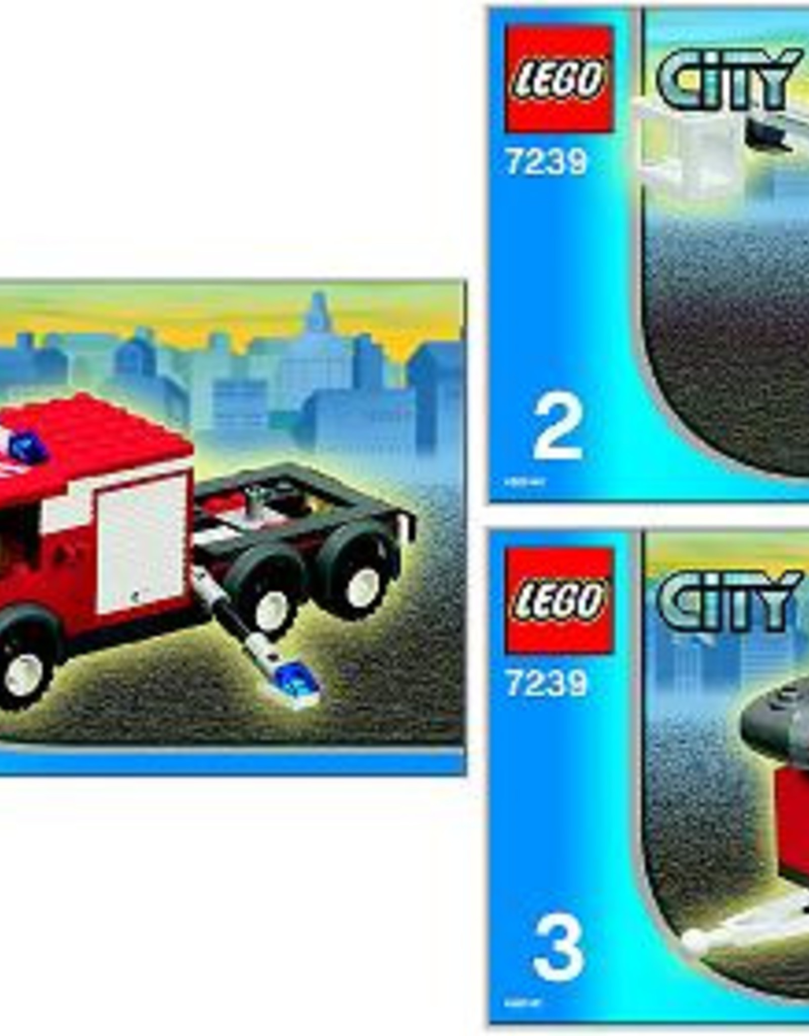 LEGO LEGO 7239 Brandweer wagen met aanhanger+zodiac CITY