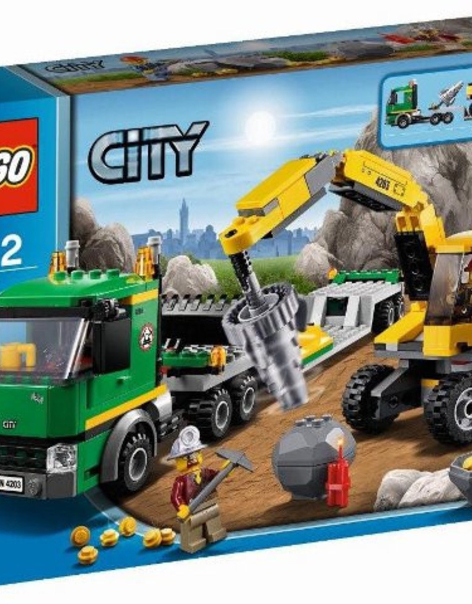 LEGO LEGO 4203 Transporter met graafmachine CITY