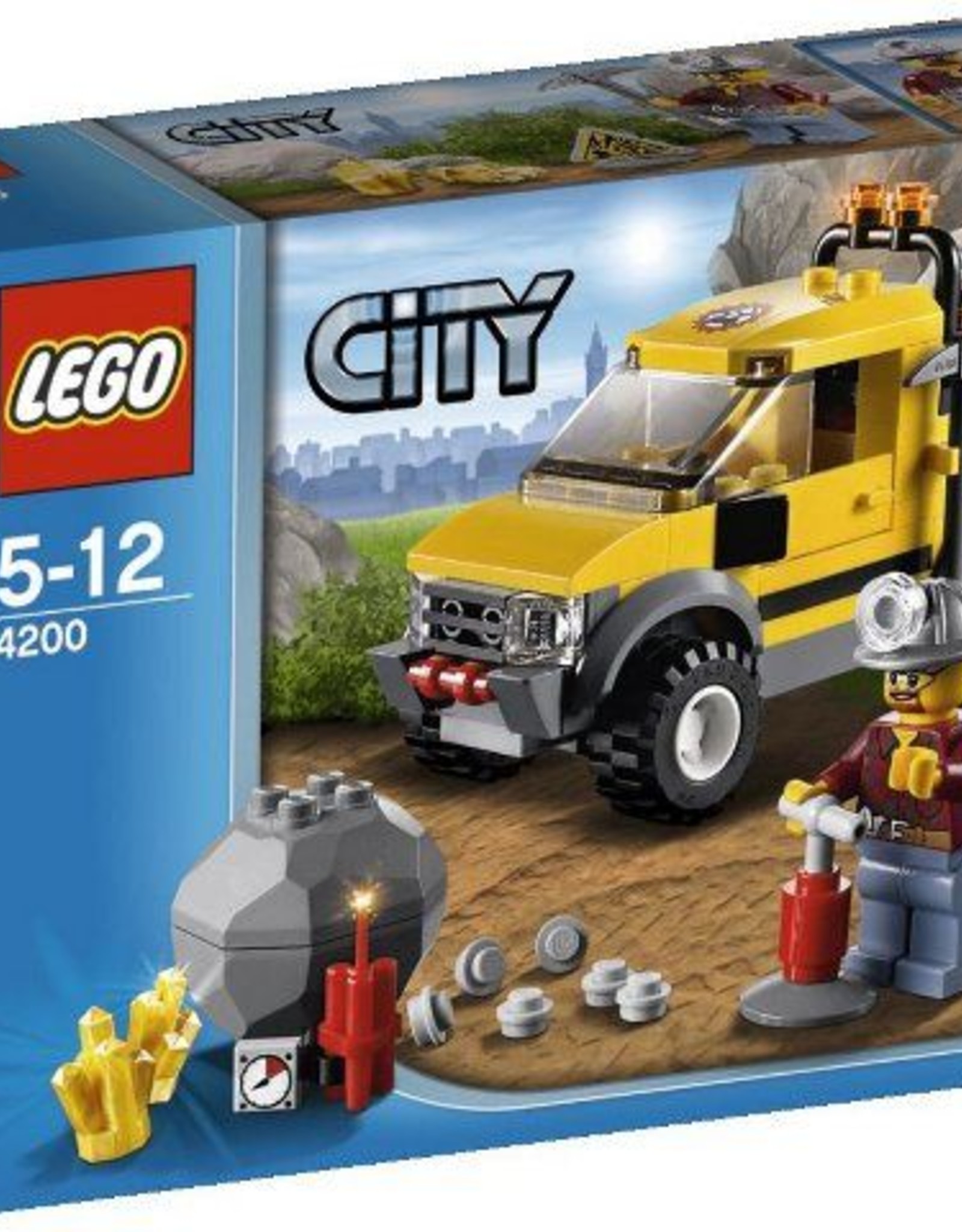 LEGO LEGO 4200 Mijnwerkersauto 4x4 geel  CITY