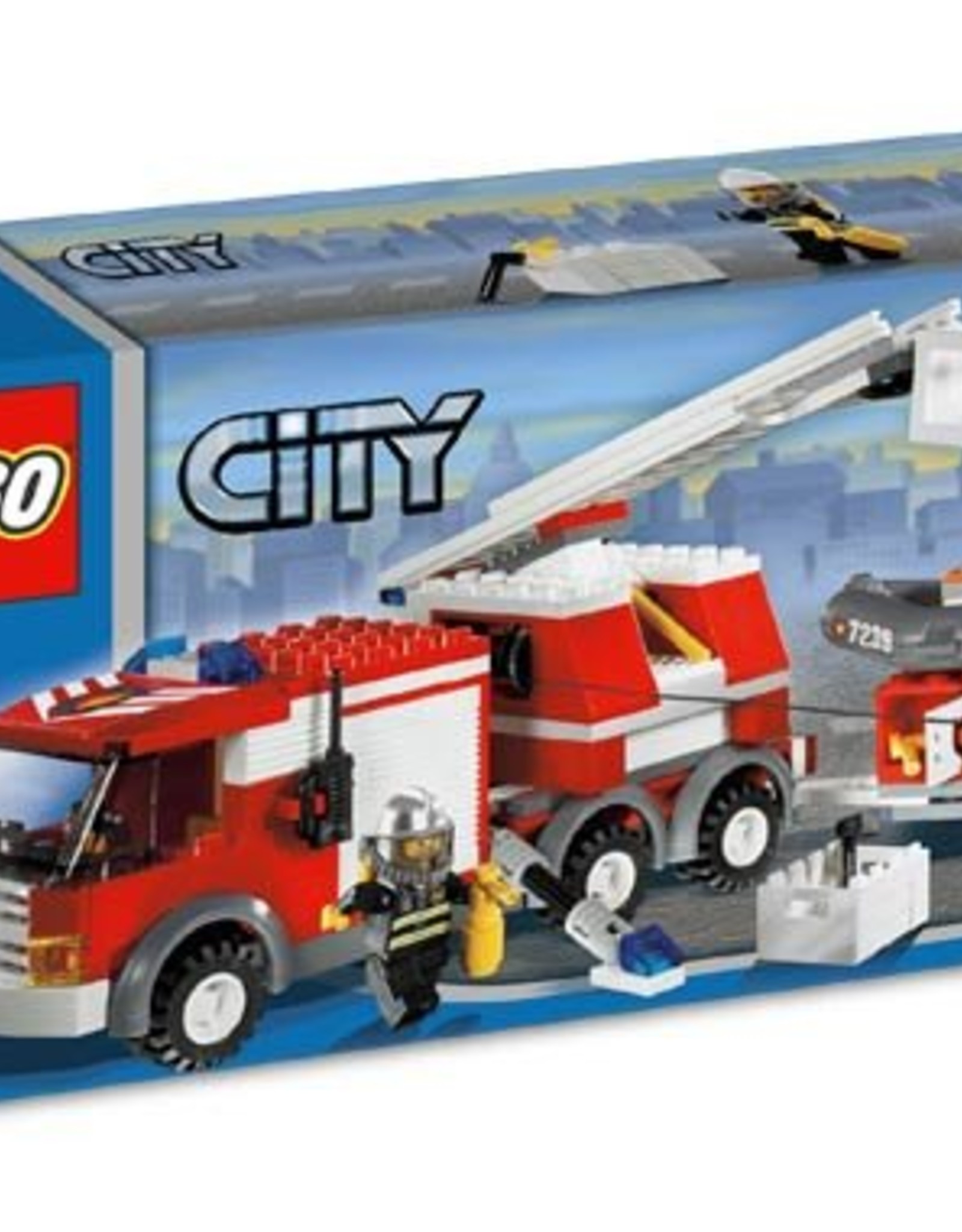 LEGO LEGO 7239 Brandweer wagen met aanhanger+zodiac CITY